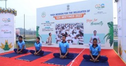 Y20 Day 2: Delegates of Y20 participate in Yoga session in Assam's Guwahati